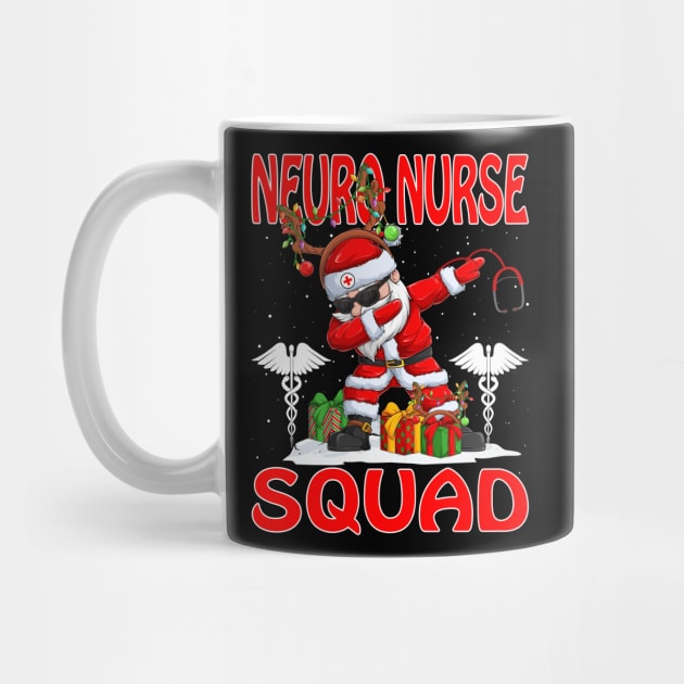 Christmas Neuro Nurse Squad Reindeer Pajama Dabing Santa by intelus